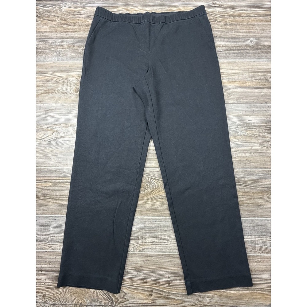 J Jill Ankle Pants Size 16 Black Cotton Rayon Spandex Stretch Pull On Comfort